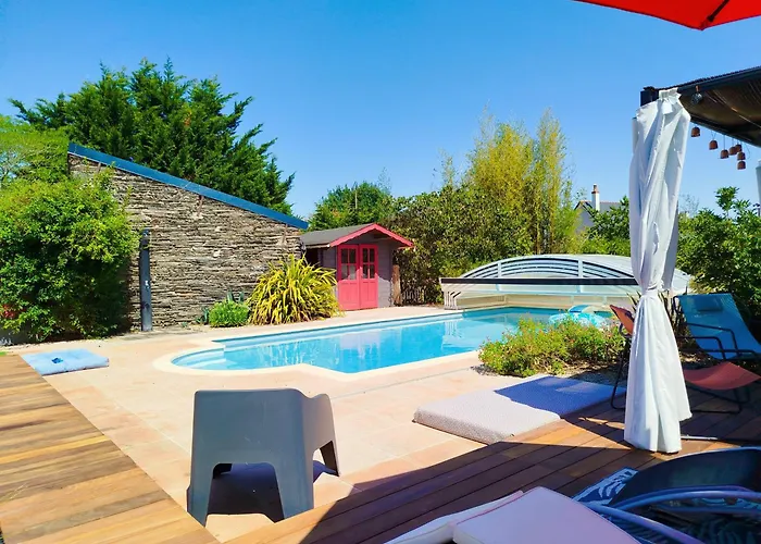 La Maisonnette De Josephine 펜션 Saint-Jean-des-Mauvrets